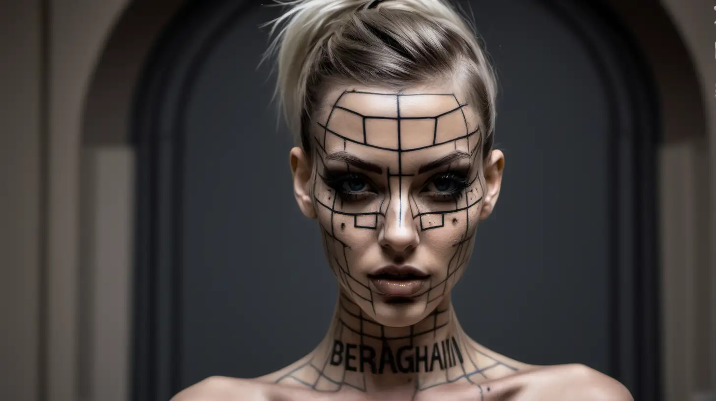 Super Attractive Female Model in Berghain Fetish Scene