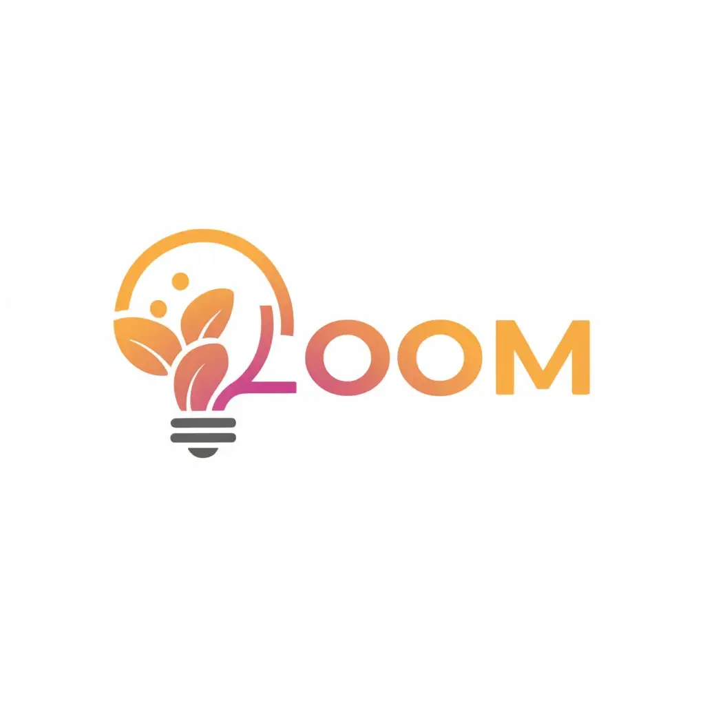 a logo design,with the text "bloom", main symbol:light bulb,Moderate,clear background