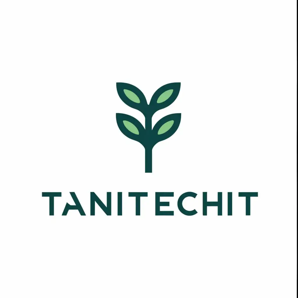 a logo design,with the text "TaniTecht", main symbol:Plants,Moderate,be used in Technology industry,clear background