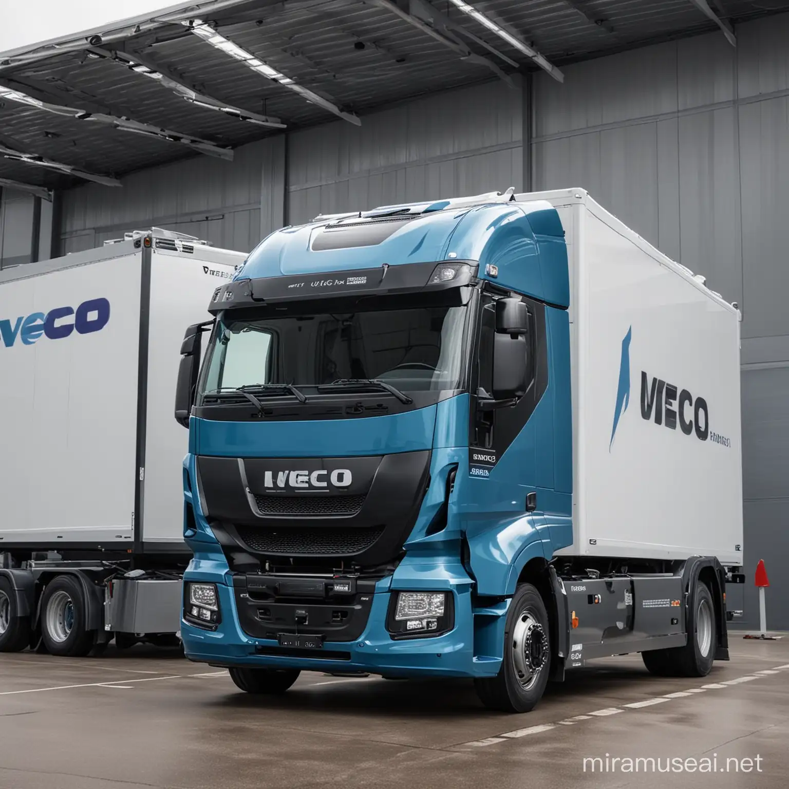 Electric Iveco Truck in Automotive Logistics