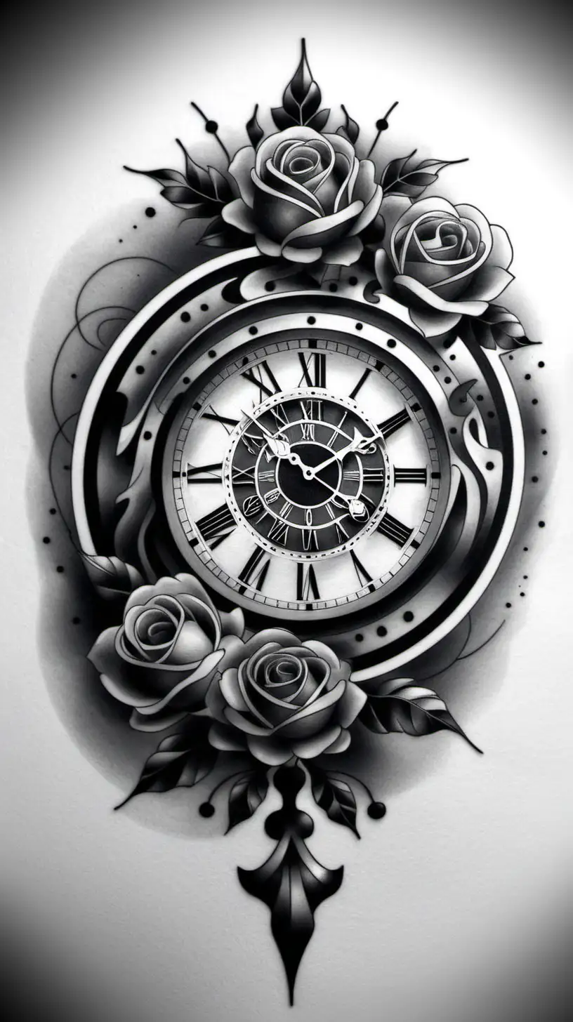 Clock Tattoo Drawing Amazing - Drawing Skill