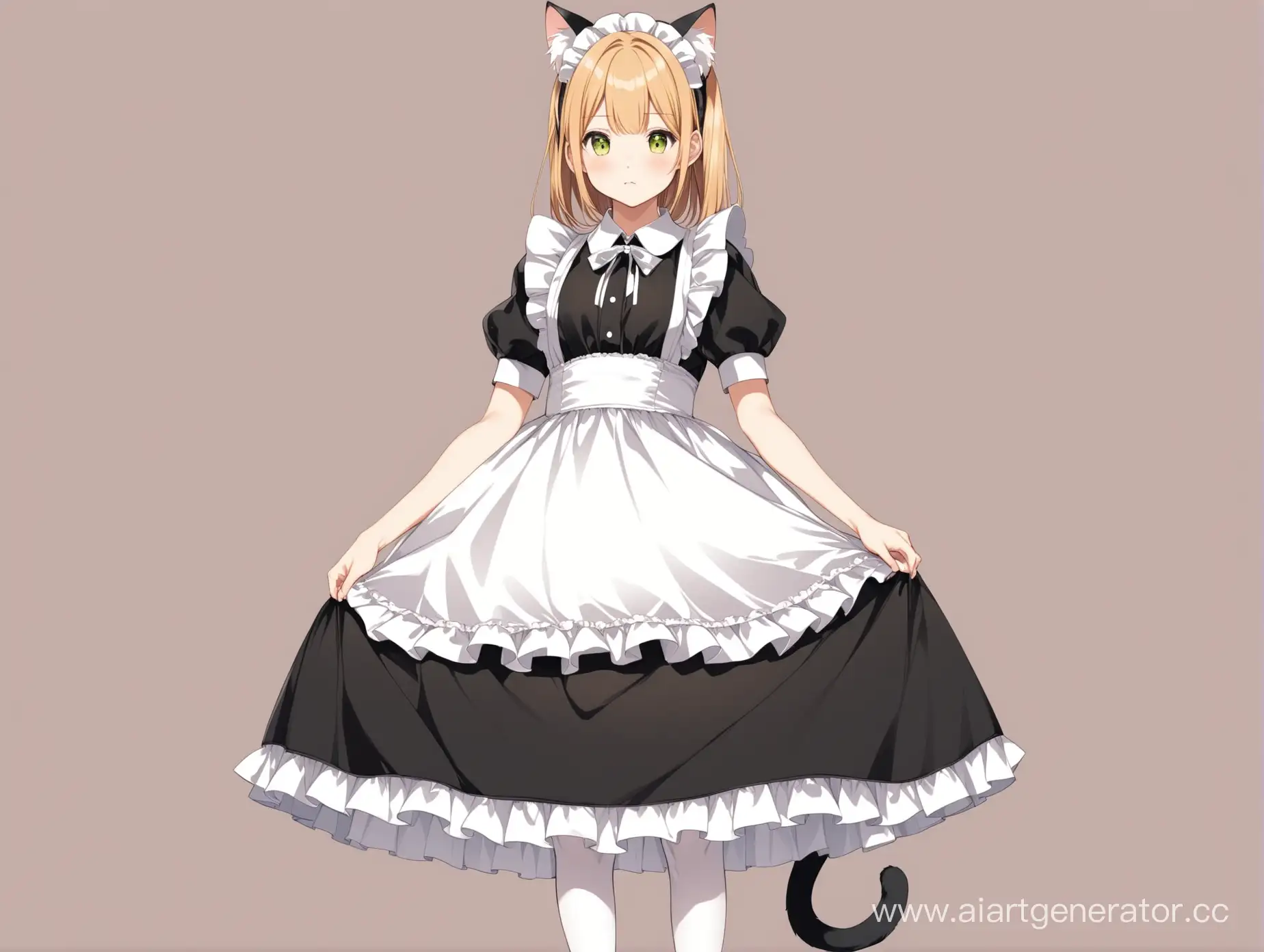 Adorable-Catgirl-Maid-Standing-Tall