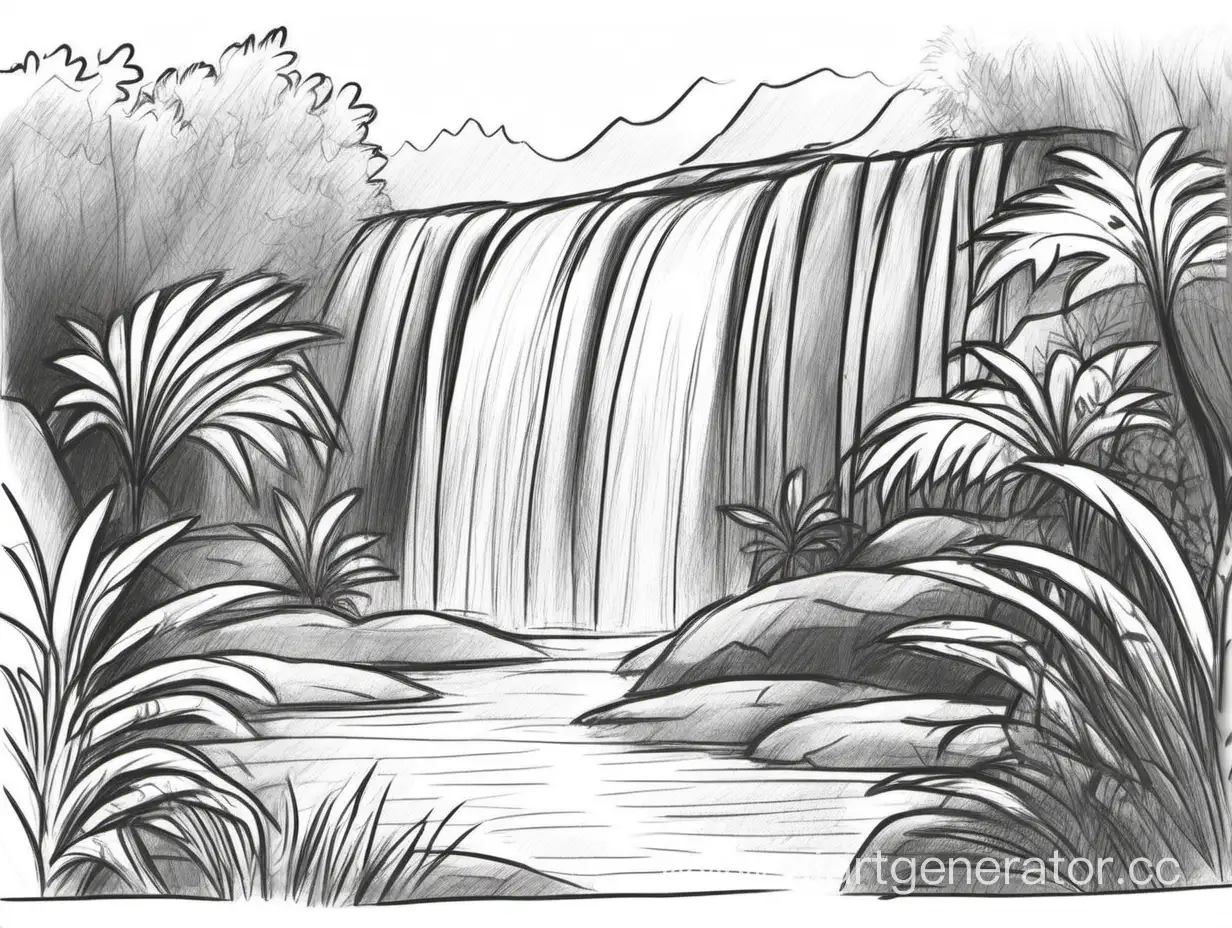 Savannah-Waterfall-Childrens-Drawing-of-Natures-Majesty