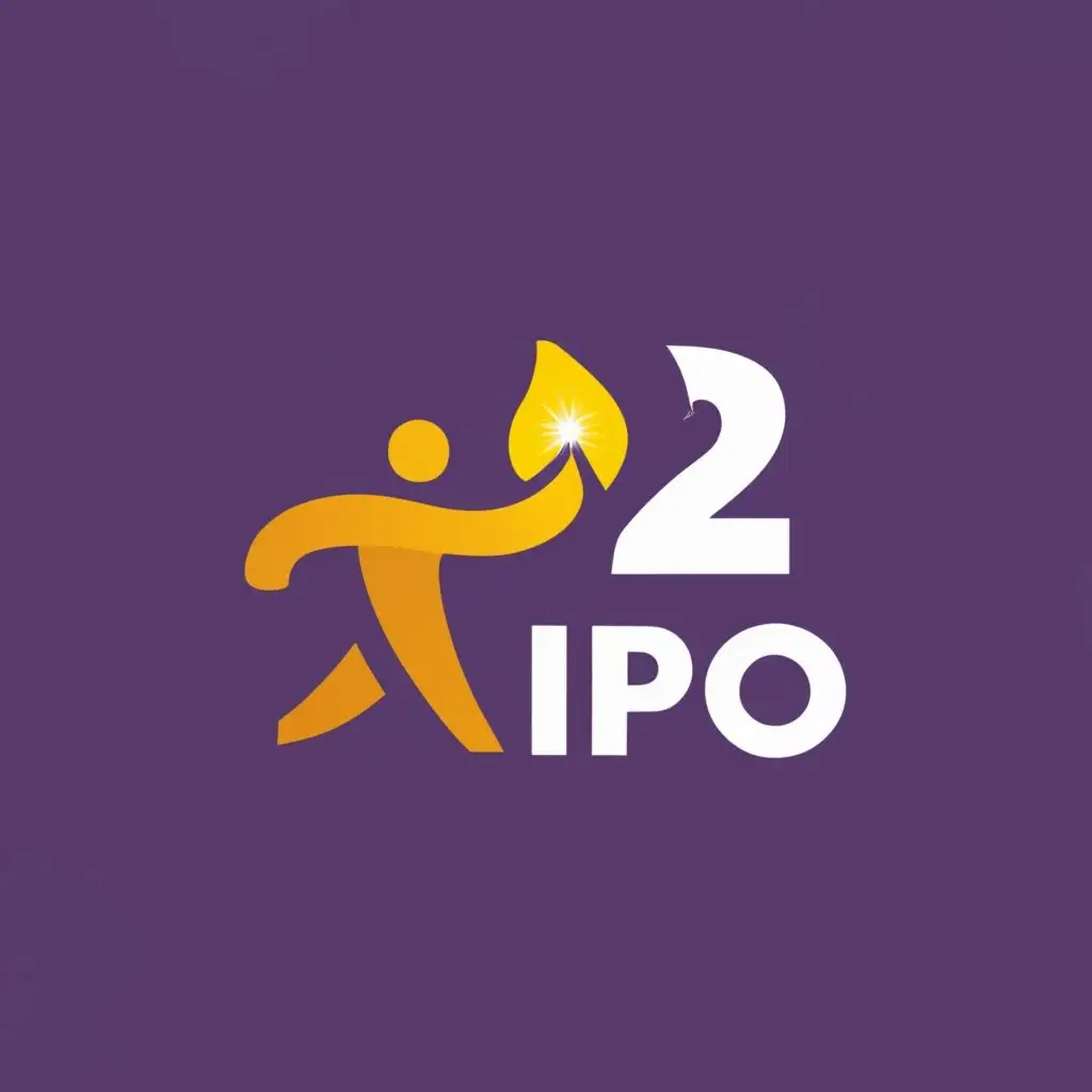 logo, golden color with transparent background, a man holding a fire or a lamp with meaning of enlightening others, with the text "rd2ipo", typography, be used in Technology industry