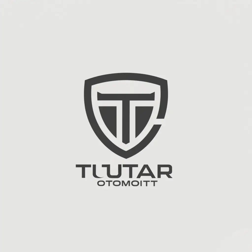 a logo design,with the text "TUTAR OTOMOTIV", main symbol:SHIELD,Minimalistic,be used in Automotive industry,clear background