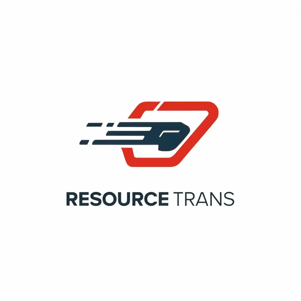 a logo design,with the text "Resource Trans", main symbol:high-speed train, fast delivery,Минималистичный,be used in Другие industry,clear background