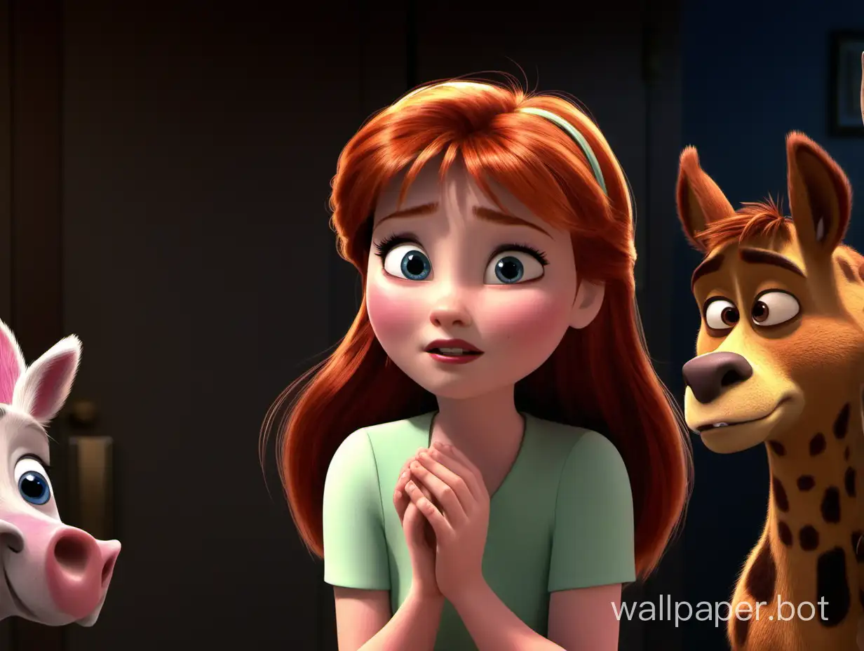 Anna had a difficult farewell with the animals in the cartoon