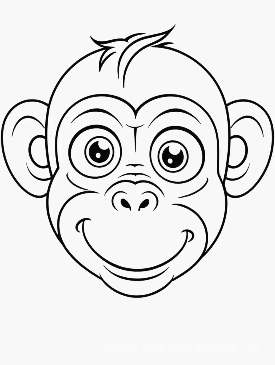 Playful-Monkey-Face-Drawing-for-Kids
