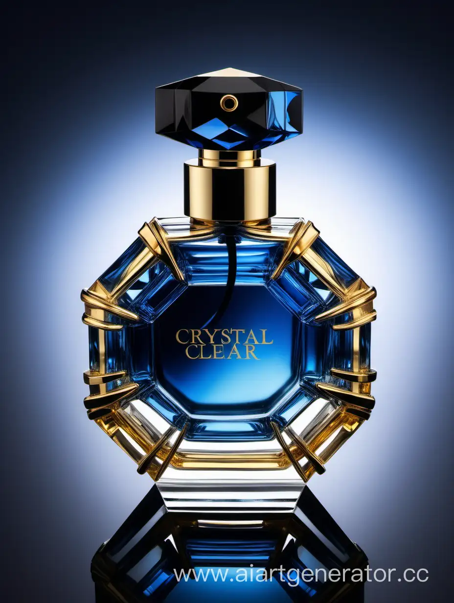 Elegant-Crystal-Perfume-Bottle-in-Blue-Black-and-Gold