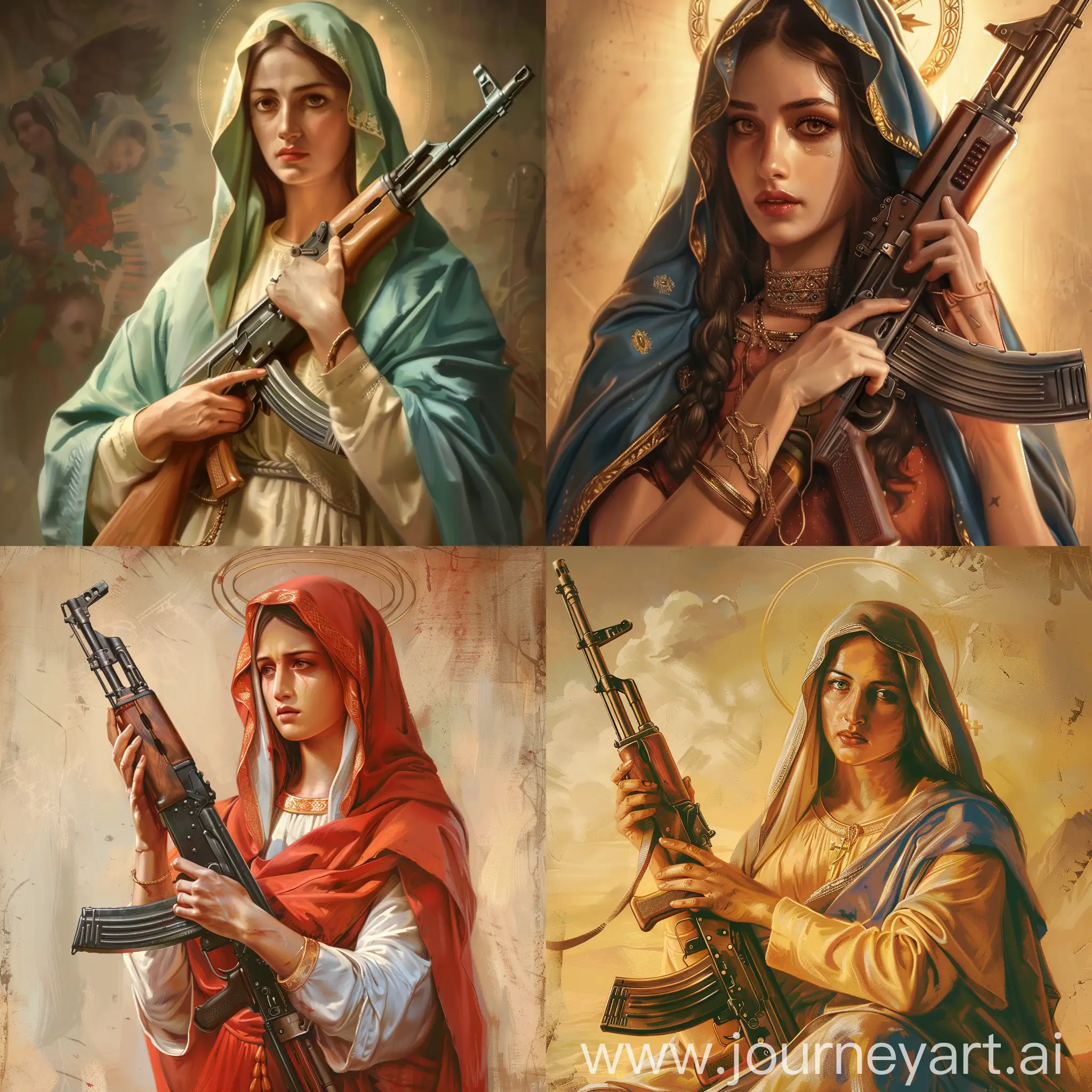 Powerful-Representation-of-the-Virgin-Mary-Holding-a-Large-AK47