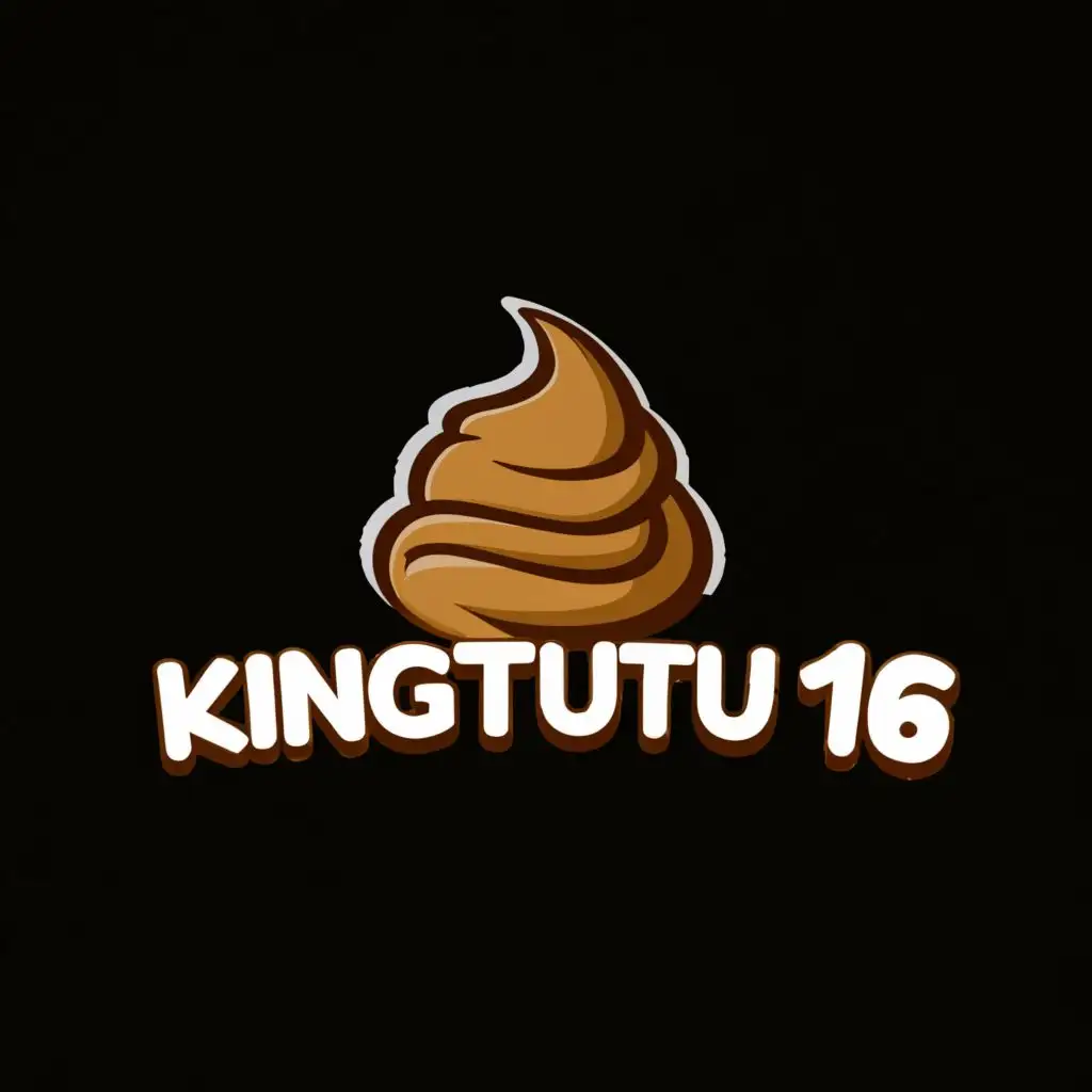 a logo design,with the text "kingtutu16", main symbol:poop,Moderate,clear background