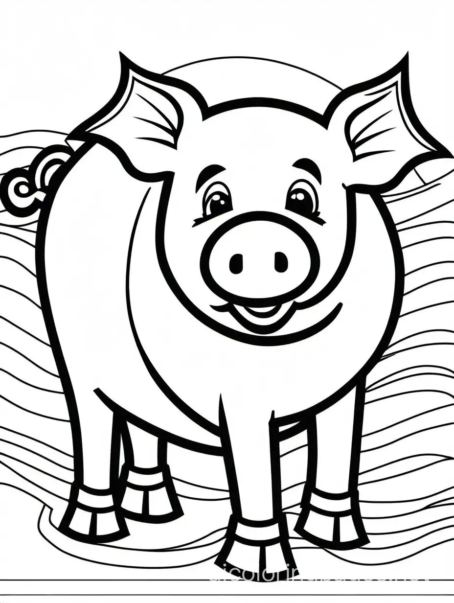 Simple-Pig-Line-Art-Coloring-Page-for-Kids