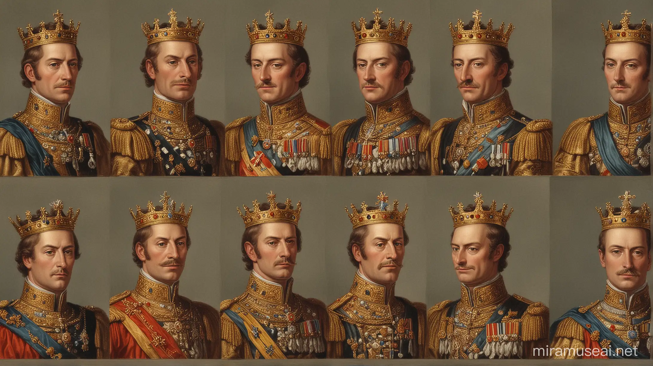 Unified Rulers under the German Emperor A Historical Representation