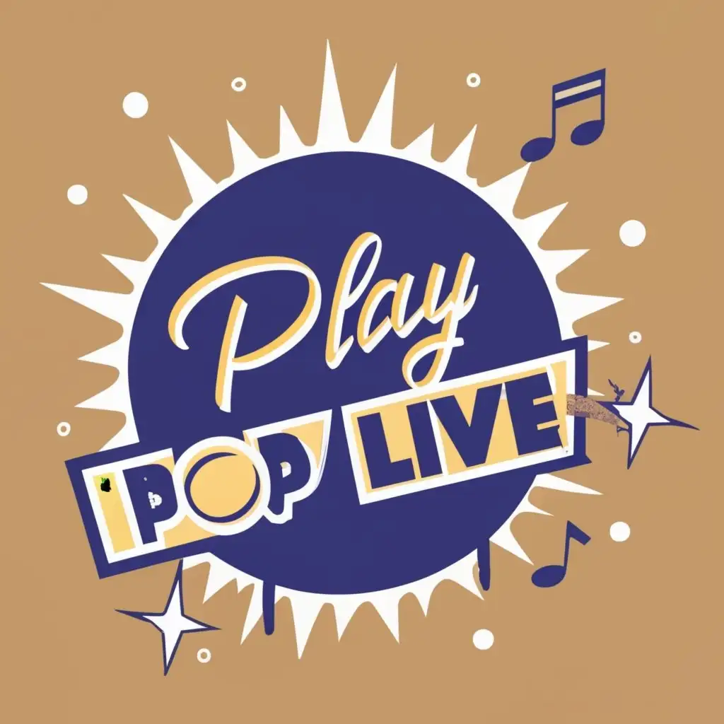 LOGO Design For Play Pop Live Vibrant Sunlight Musical Theme | AI LOGO ...