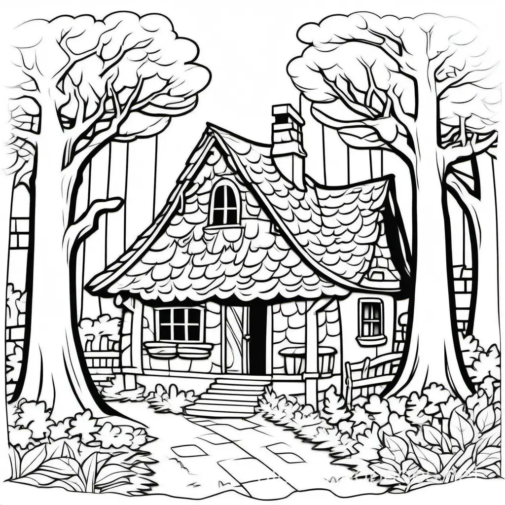 Little-Red-Riding-Hood-Coloring-Page-Grandmas-Forest-Cottage