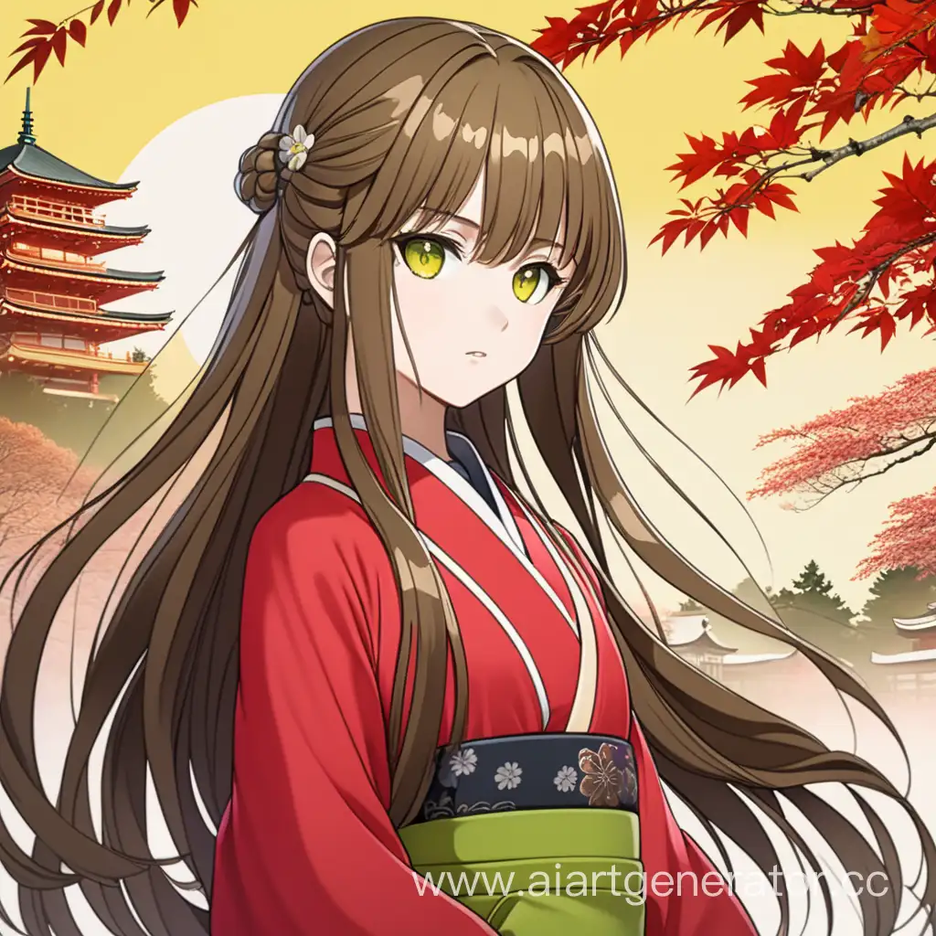 Elegant-Anime-Girl-with-Dark-Golden-Hair-in-JapaneseInspired-Setting