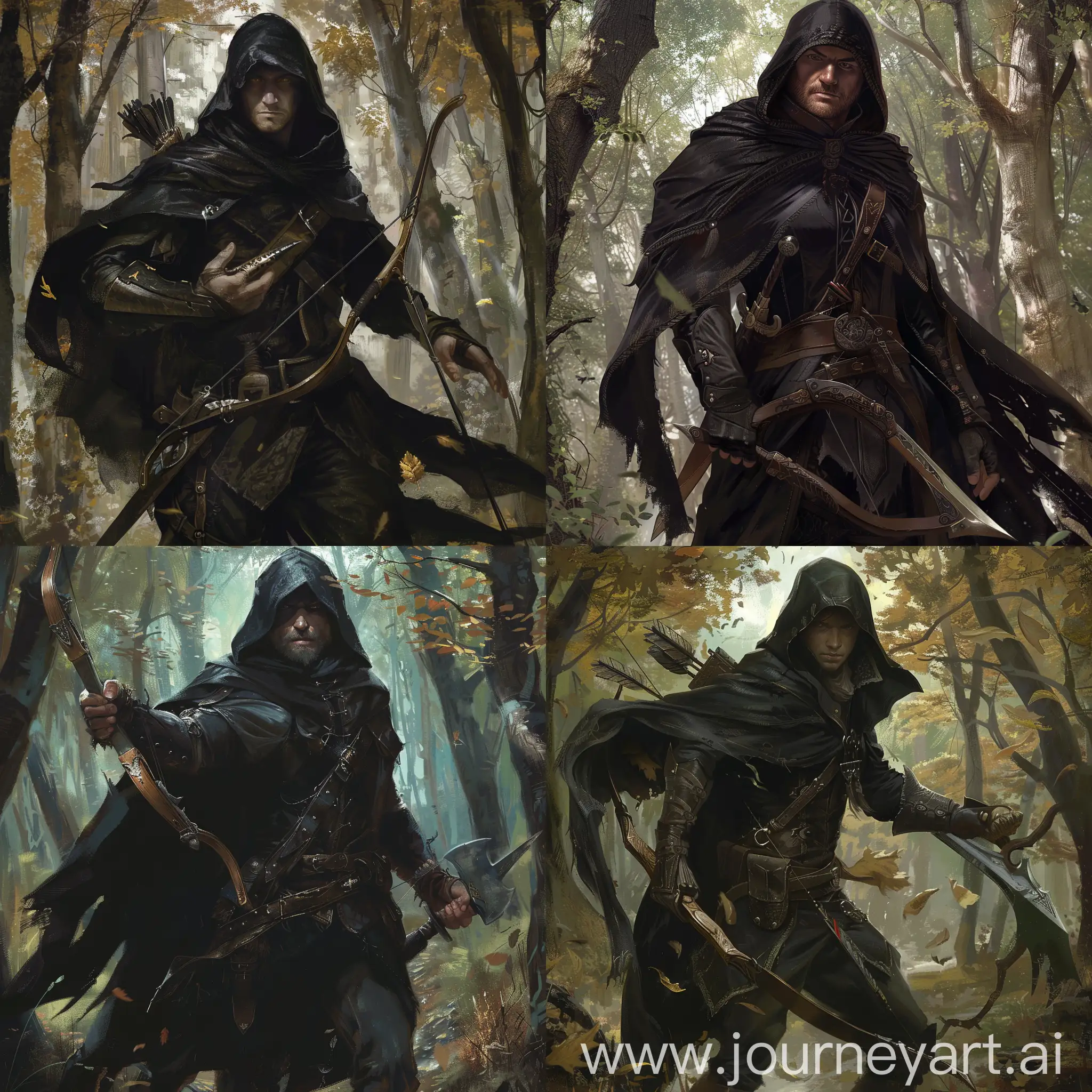 Stealthy-DND-Rogue-with-Crossbow-and-Sword-in-Enchanted-Forest