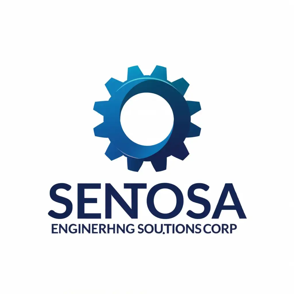 a logo design,with the text "SENTOSA ENGINEERING SOLUTIONS CORP.", main symbol:GEAR,Moderate,clear background