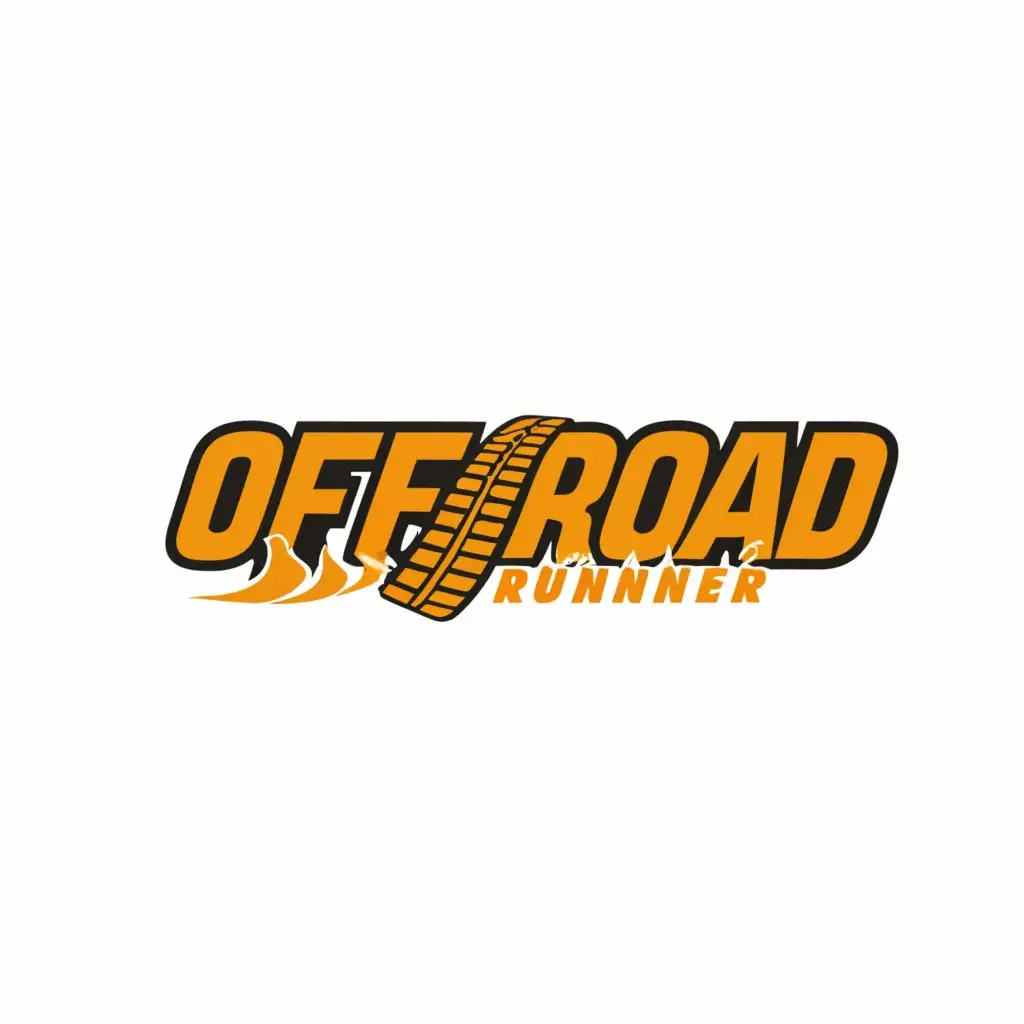 a logo design,with the text "OFFROAD RUNNER", main symbol:LETTERING, MUD,Moderate,be used in Automotive industry,clear background