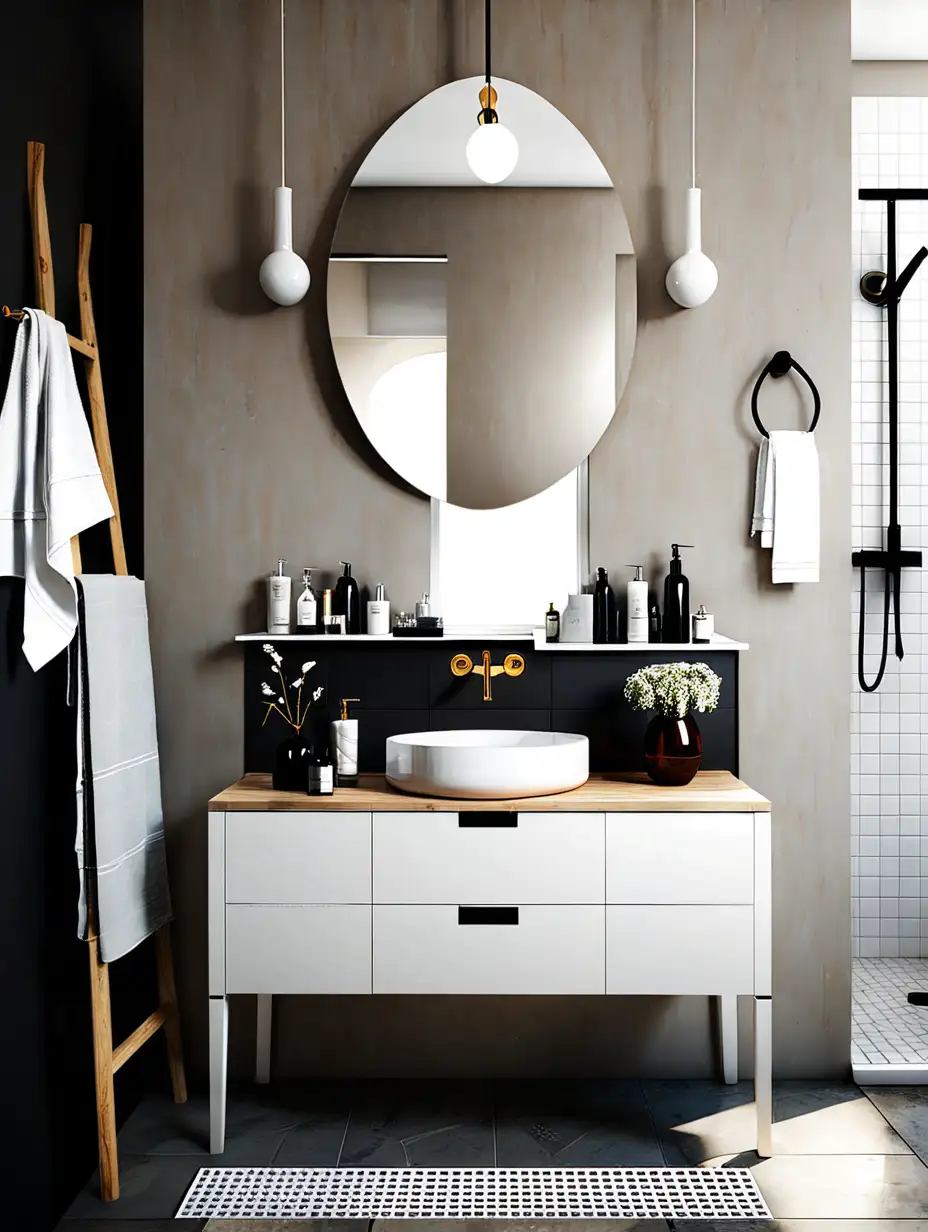 Modern Scandinavian Bathroom Vanity with Minimalist Design