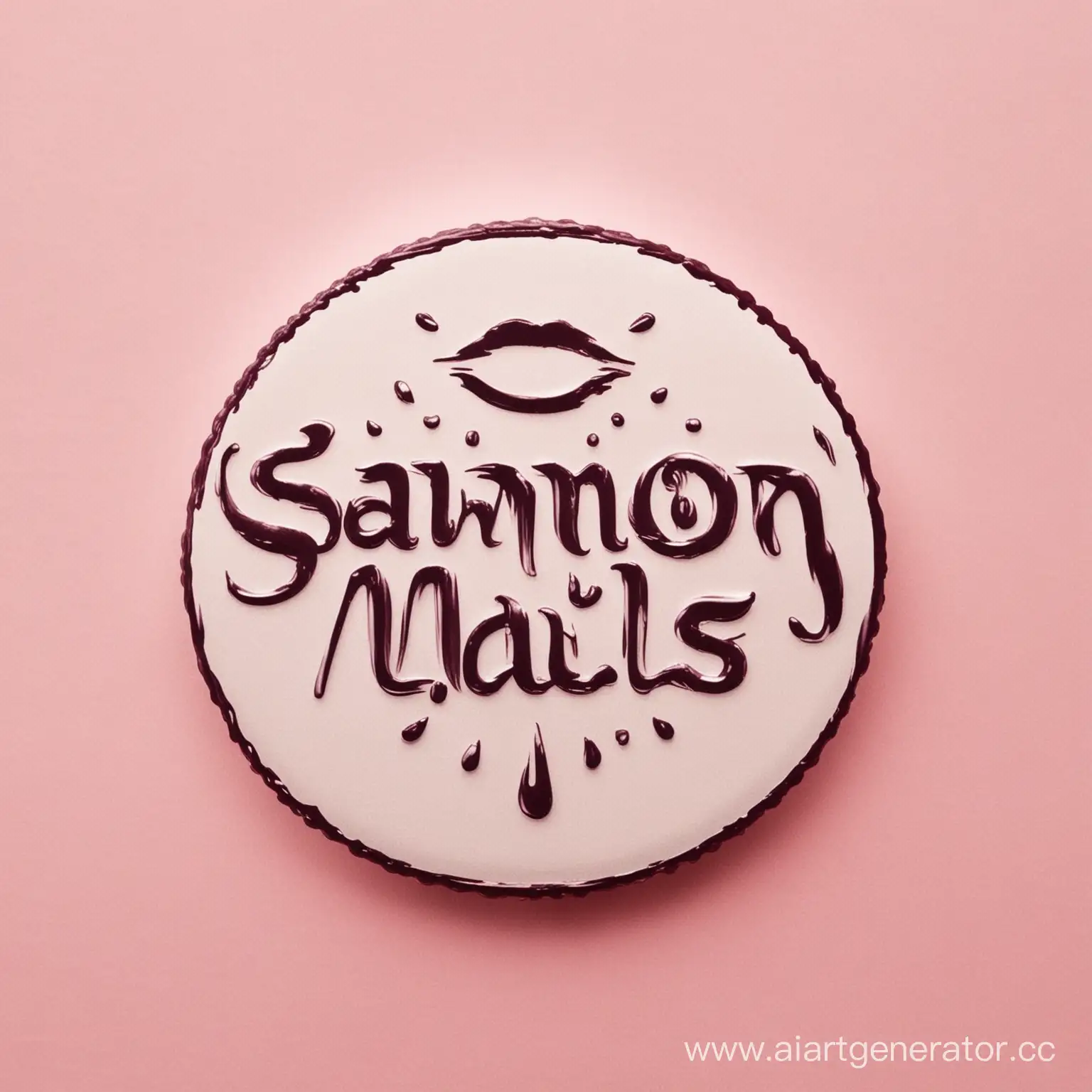Logo with the text "SAAMOON NAILS" for a nail salon