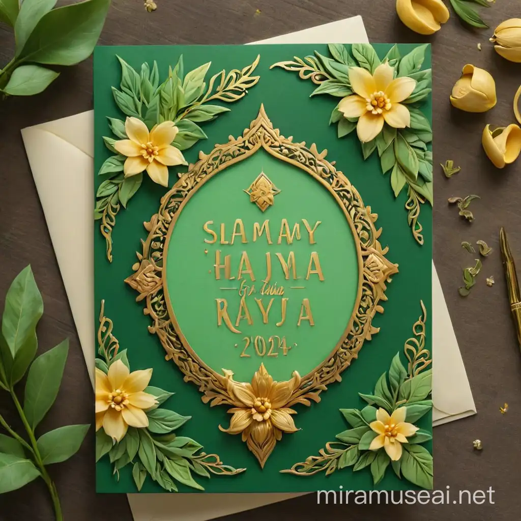 Selamat Hari Raya 2024 Greeting Card with Friends Celebration