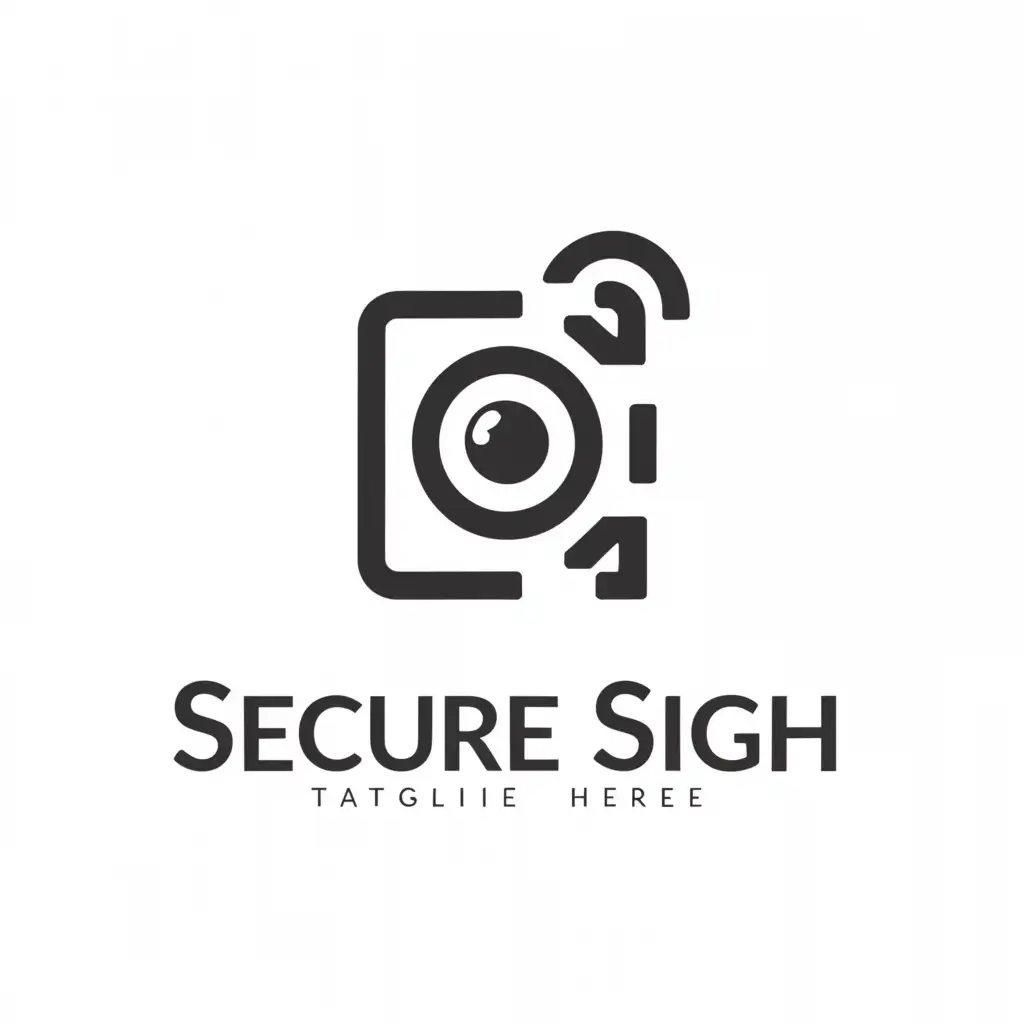 a logo design,with the text "Secure Sight", main symbol:video camera,Moderate,be used in Technology industry,clear background