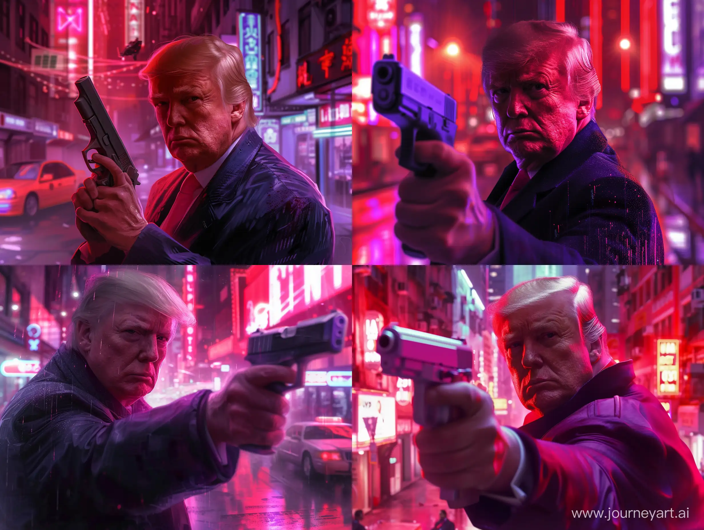 Donald-Trump-in-Cypertown-Futuristic-Neon-Vigilante-with-a-Powerful-Stance