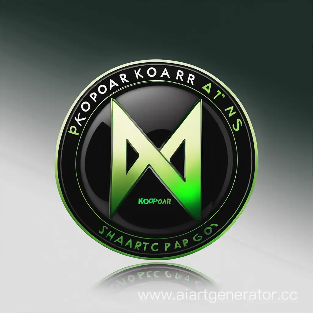 Dramatic lighting, Logo Company Smart And Simple ( KOPOAR) Black And Green