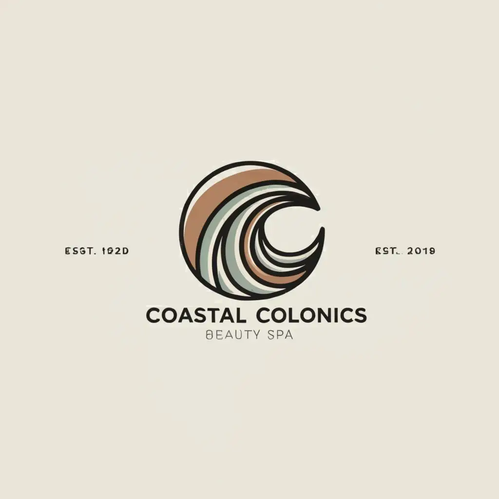 a logo design,with the text "coastal colonics", main symbol:classy,Minimalistic,be used in Beauty Spa industry,clear background