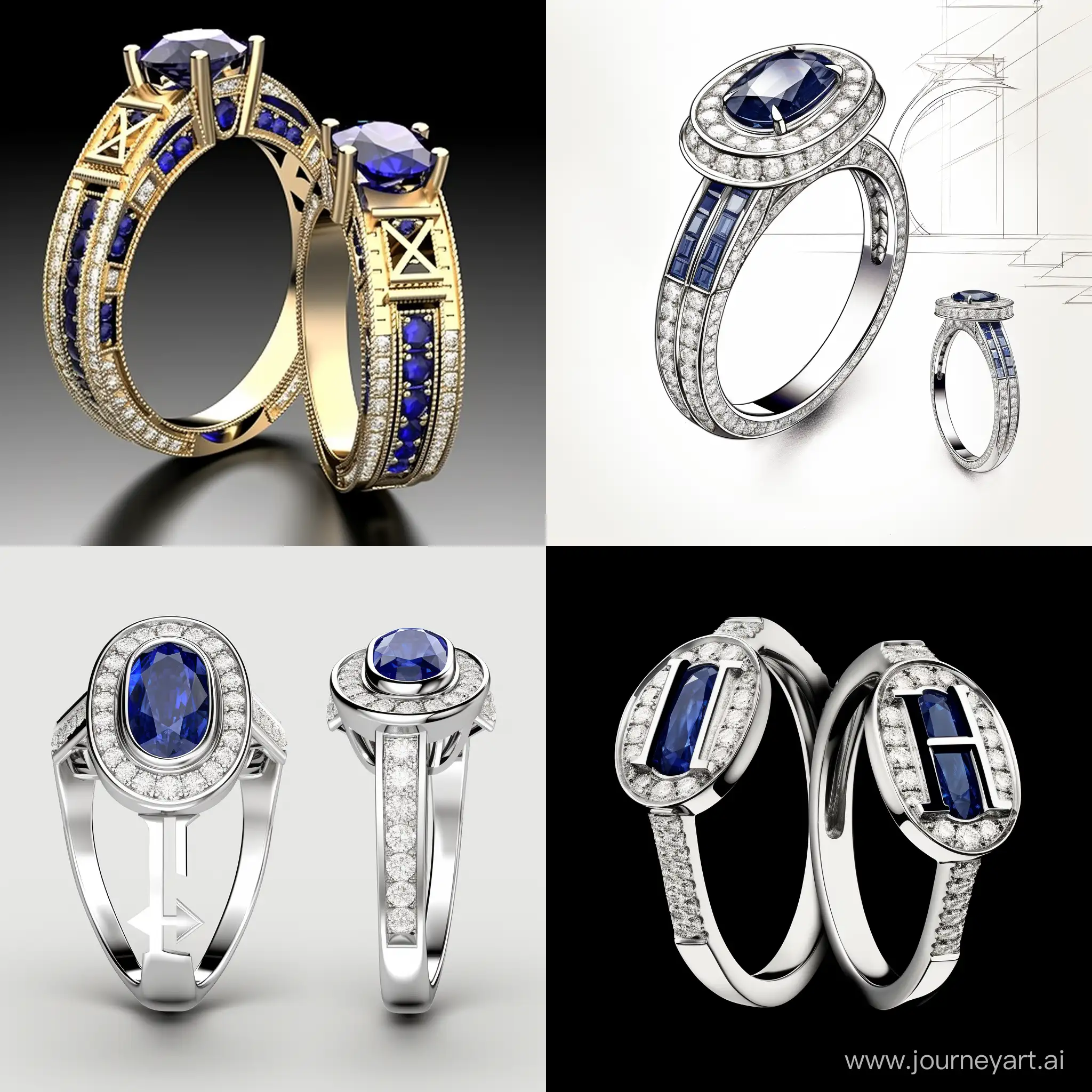 Exquisite-1Carat-Oval-Royal-Sapphire-Ring-with-Dual-H-Initials