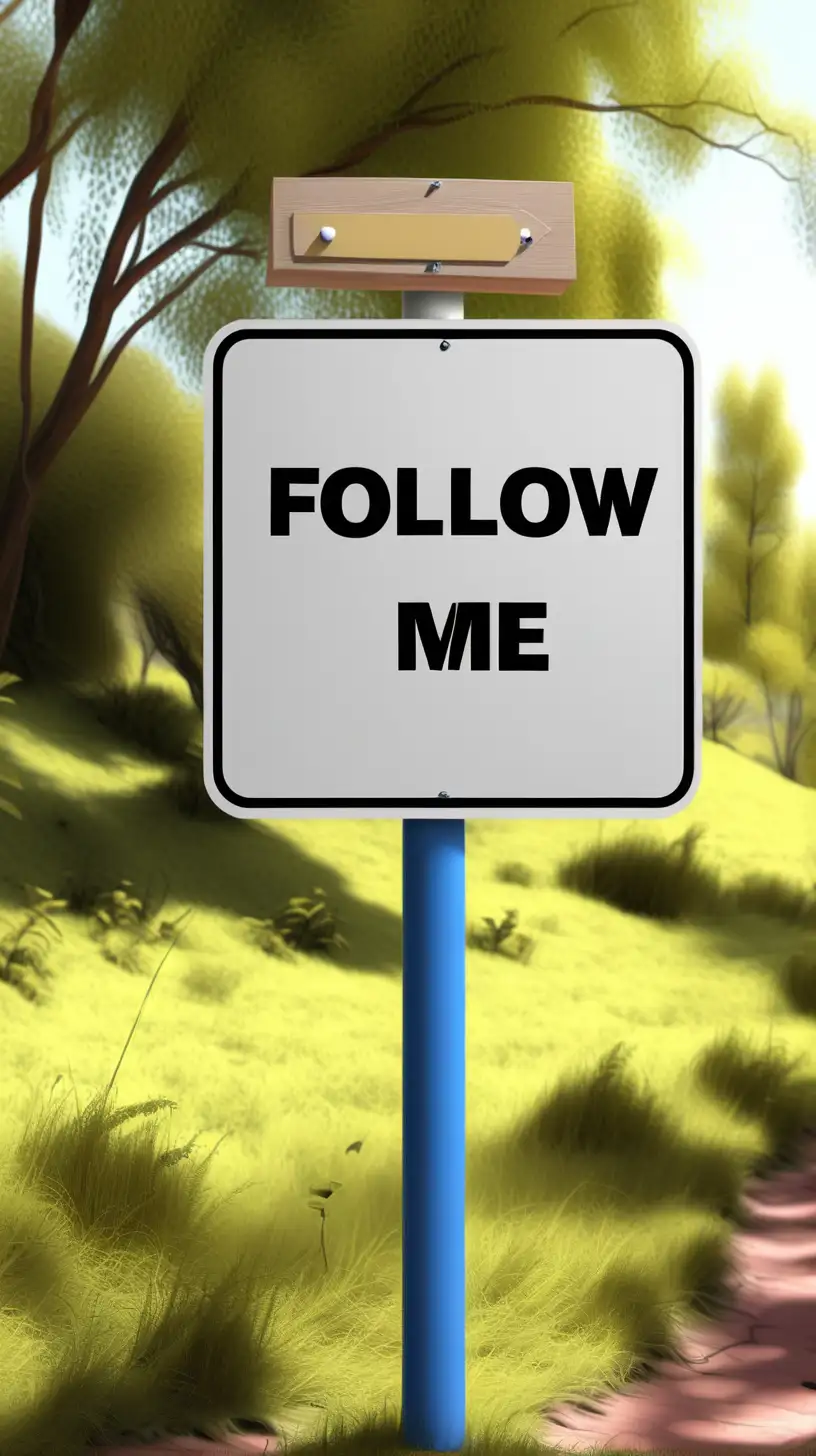 follow me sign