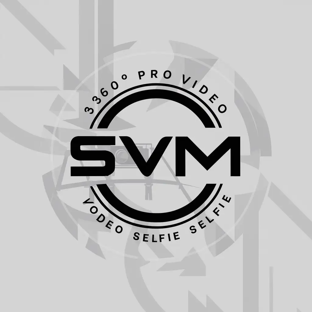 круглый логотип с текстом "SVM 360° Pro Video Selfie"