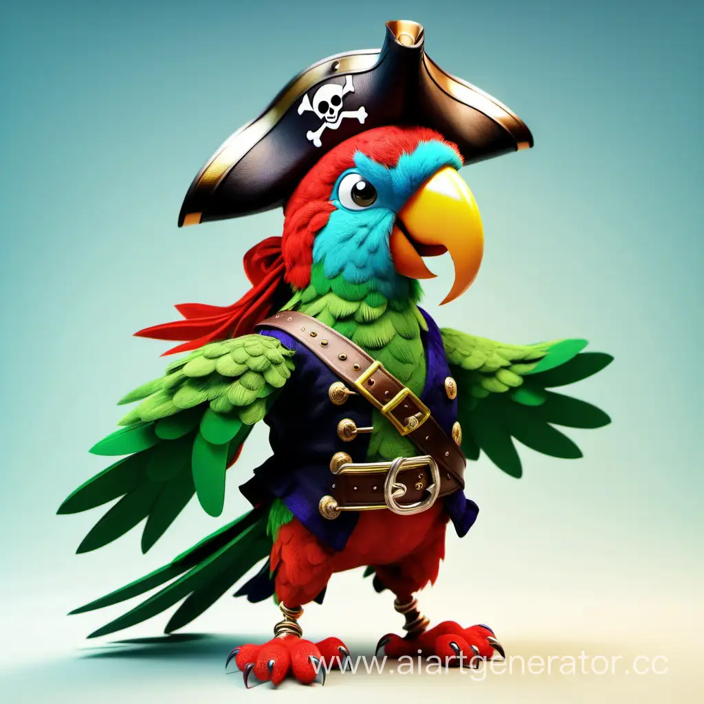 добрый попугай-пират 