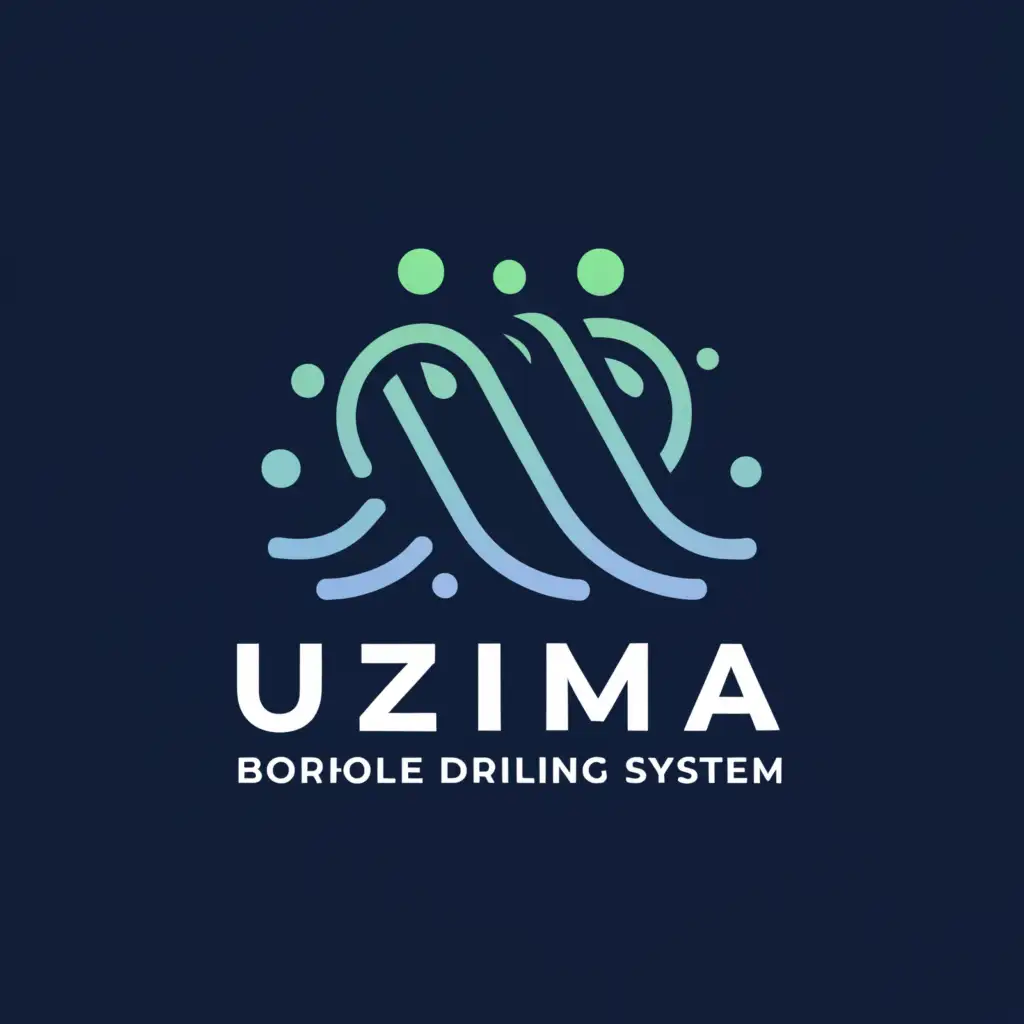 a logo design,with the text "Uzima Borehole Drilling System", main symbol:Water,Moderate,be used in Education industry,clear background