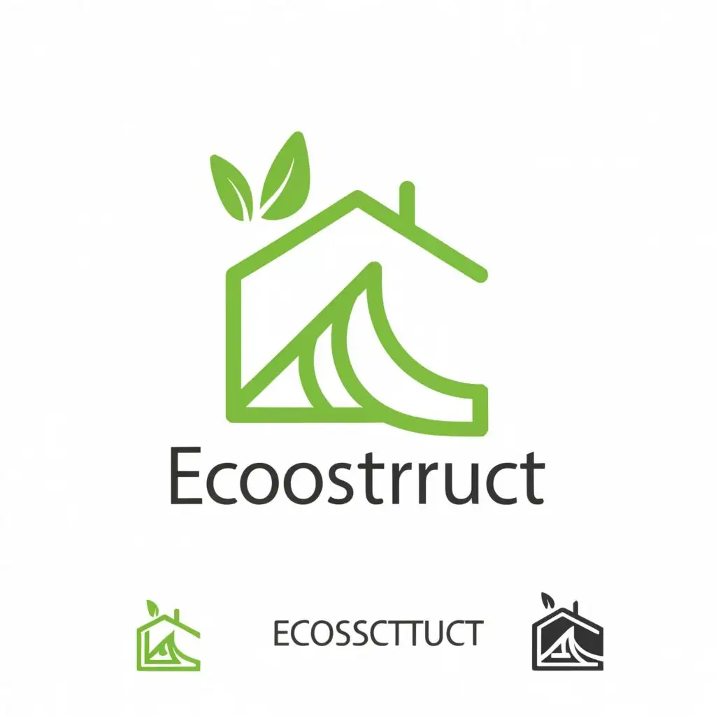 a logo design,with the text "EcoStruct", main symbol:simple, easy to remember,Moderate,clear background