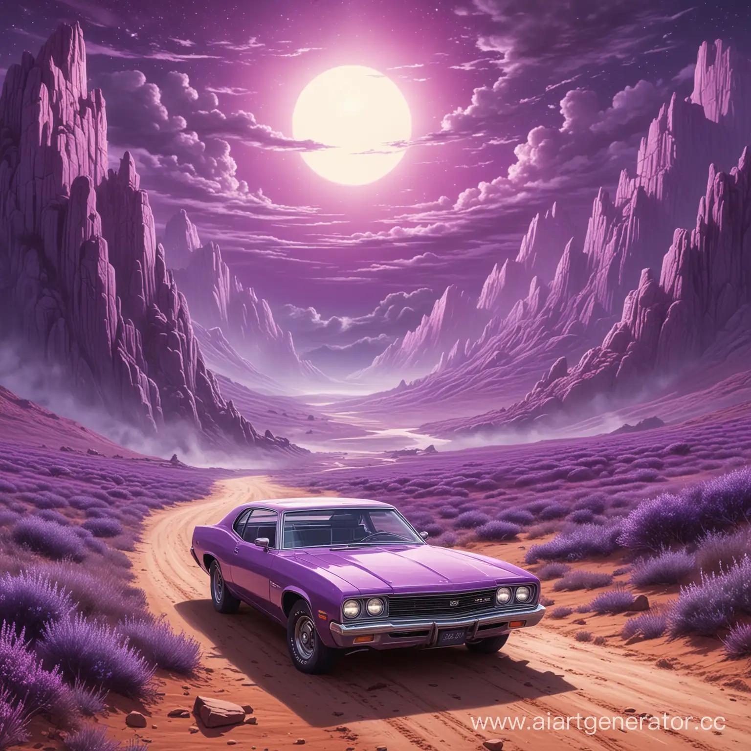 Purple-Car-Nostalgia-Vintage-Vehicle-in-Shades-of-Purple-for-Echoes-of-Serenity-Track-Cover