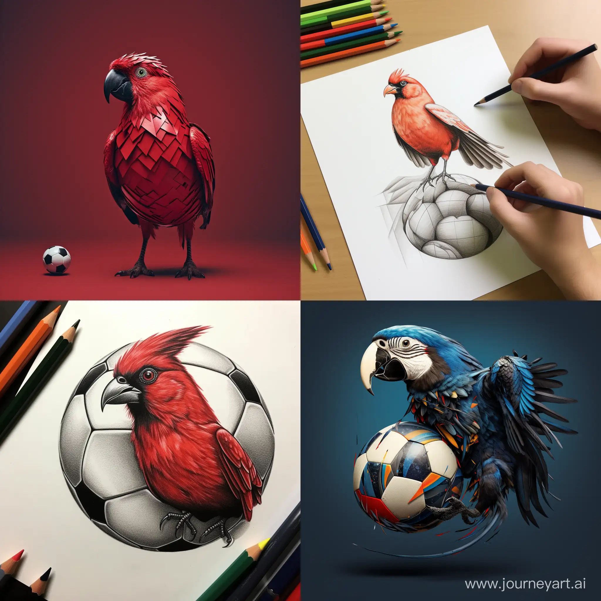 Make the bird into the shape of a football