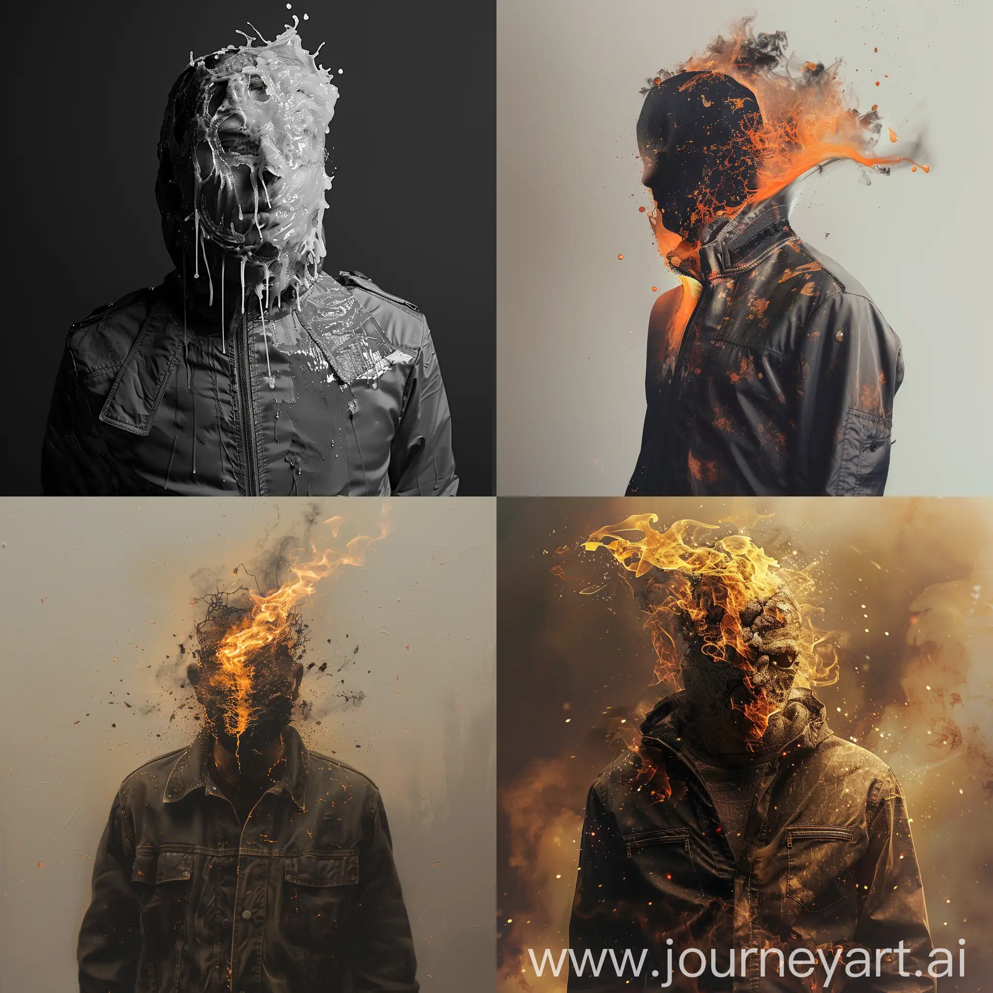 Surreal-Portrait-Man-with-a-Melting-Jacket