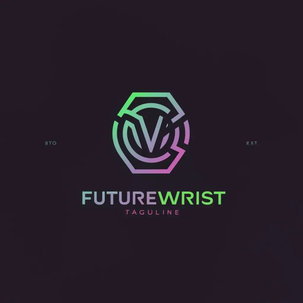 a logo design,with the text "FutureWrist", main symbol:watch with hologram coming out,Moderate,clear background