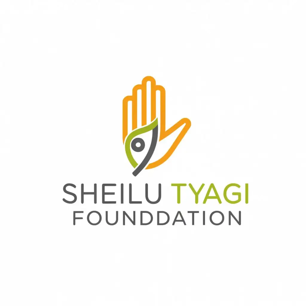 a logo design,with the text "Sheilu Tyagi Foundation", main symbol:a helping hand NGO, be used in Nonprofit industry