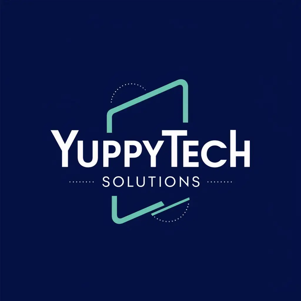 logo, mobile phone repairs, with the text "YuppyTech Solutions", typography, be used in Technology industry