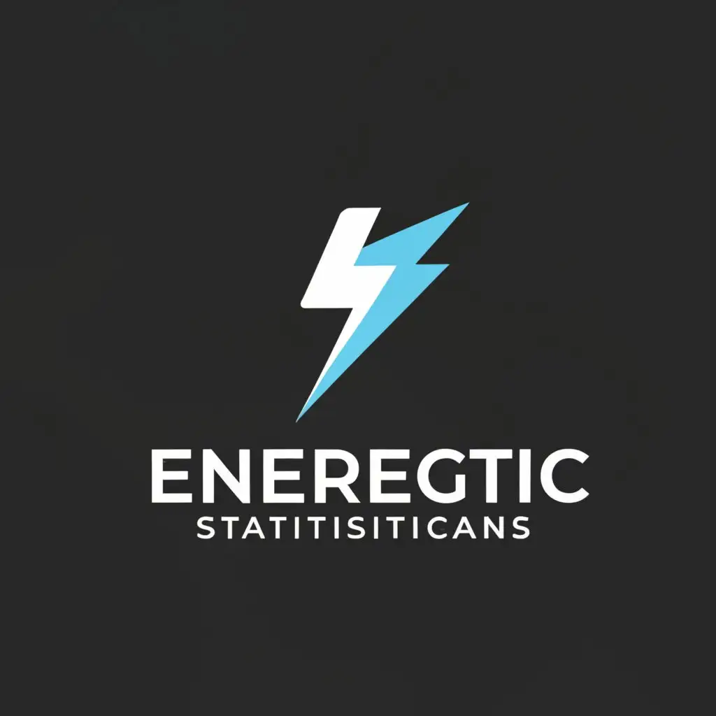 a logo design,with the text "Energetic Statisticians", main symbol:current,Minimalistic,clear background