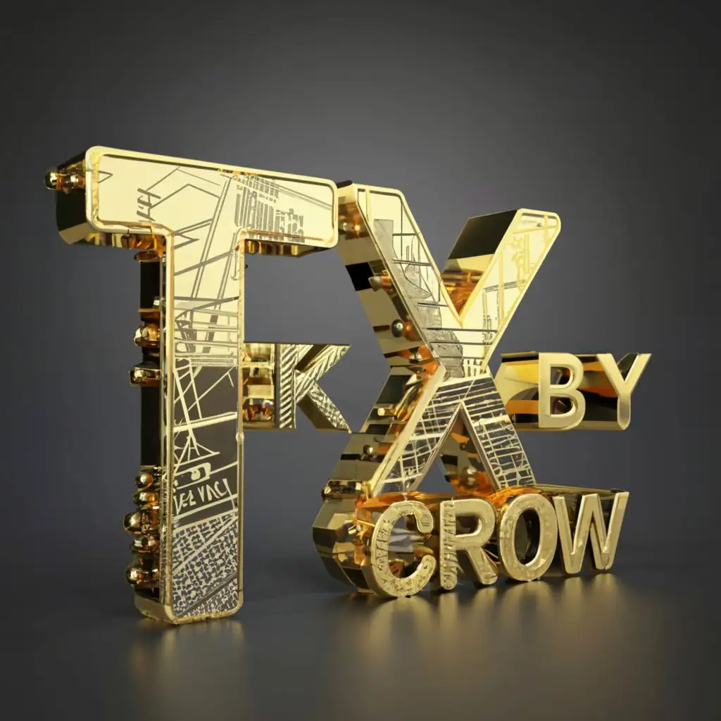 LOGO-Design-For-Fx-by-Crow-Golden-3D-Forex-Chart-Trade-Typography
