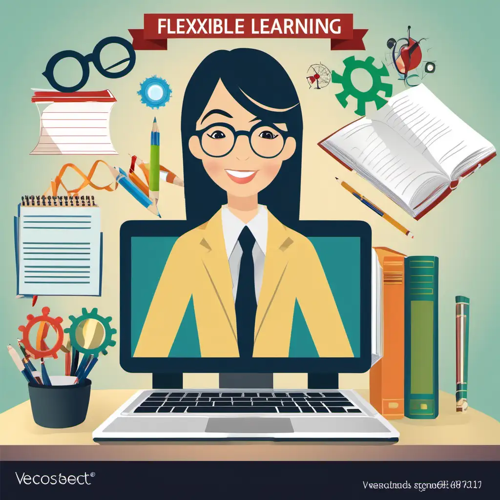 flexibel leren, online onderwijs, een professionele afbeelding