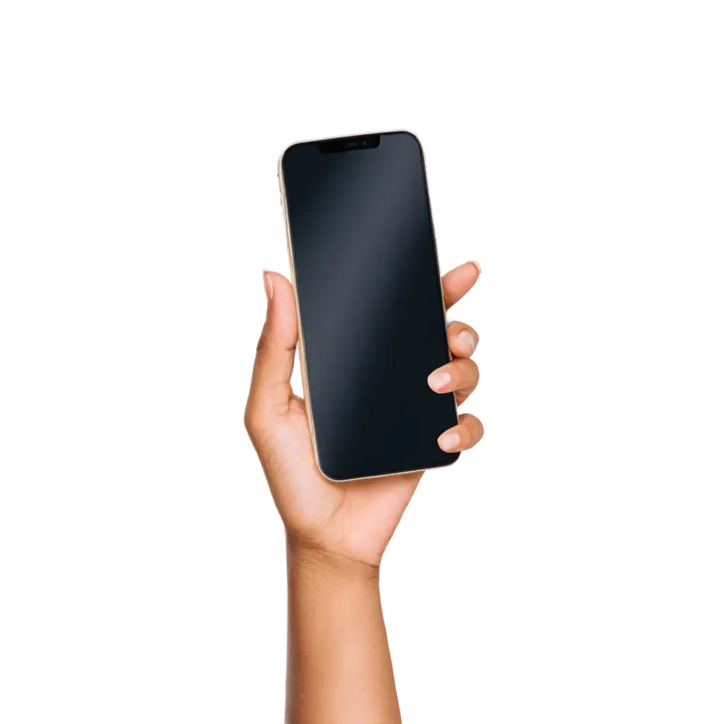 iphone 15 in a woman's hand, screen up
