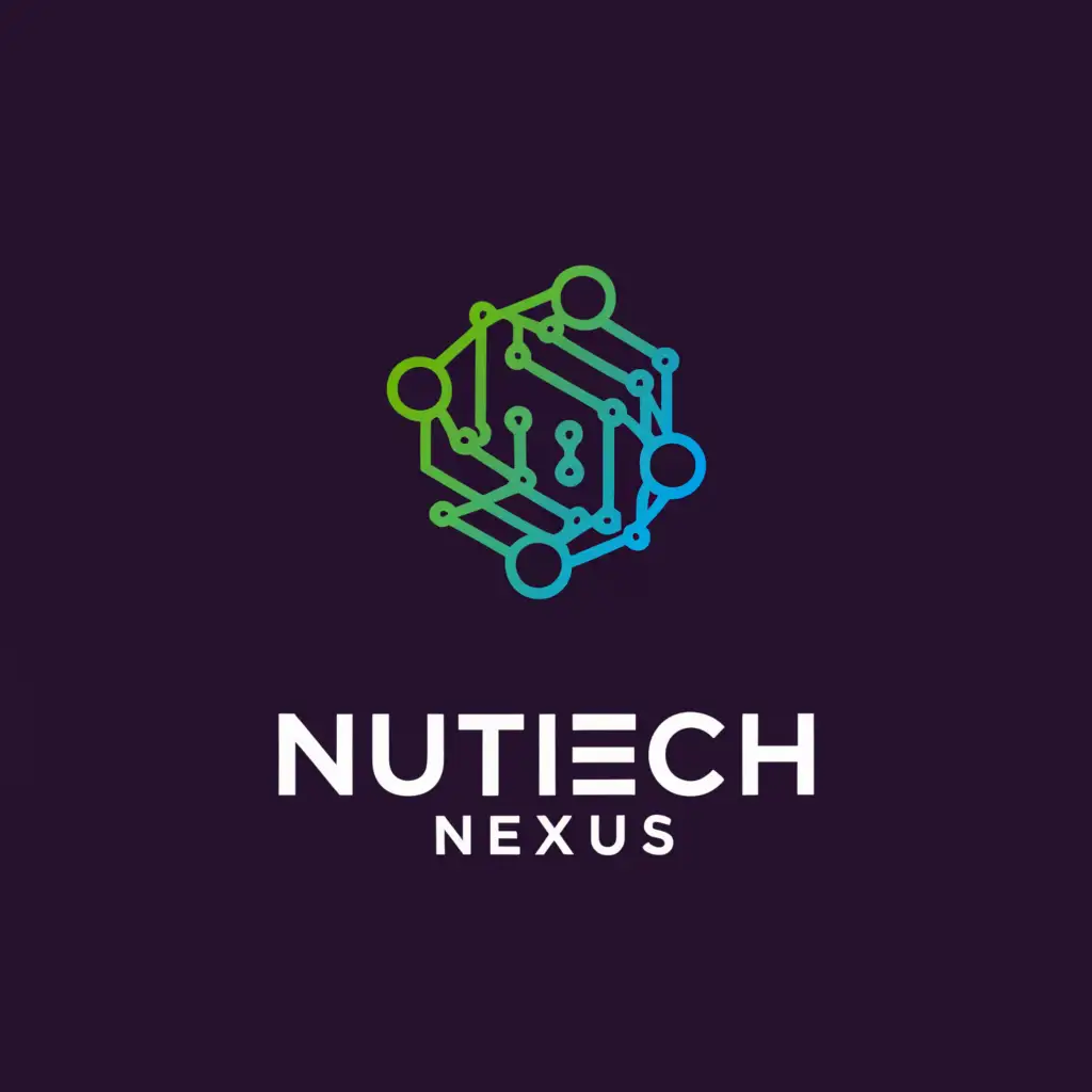 a logo design,with the text "NUtech Nexus", main symbol:Geometric Nexus,complex,be used in Technology industry,clear background