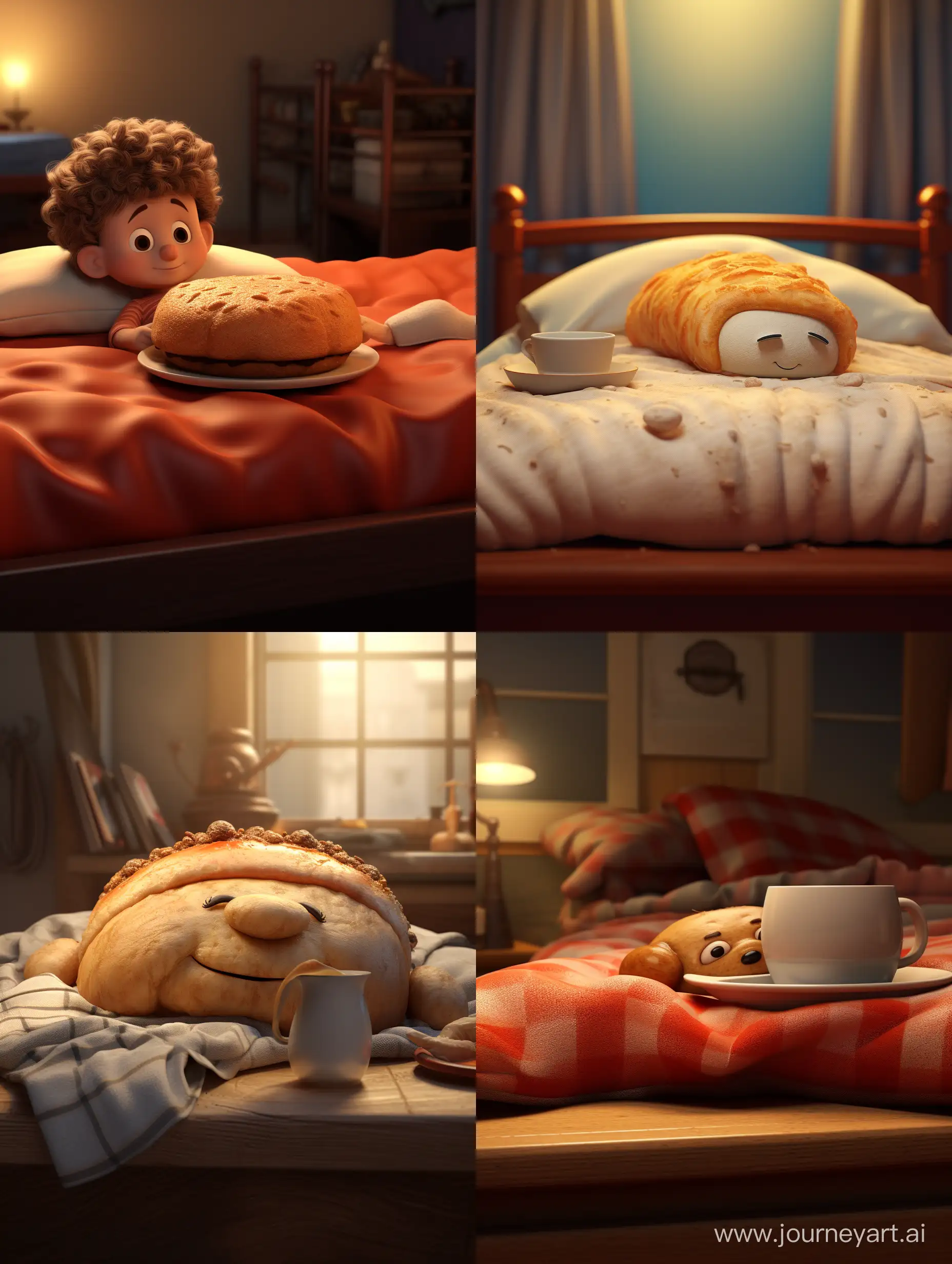 Whimsical-3D-Animation-Talking-Sausage-Slumbers-in-a-Bun