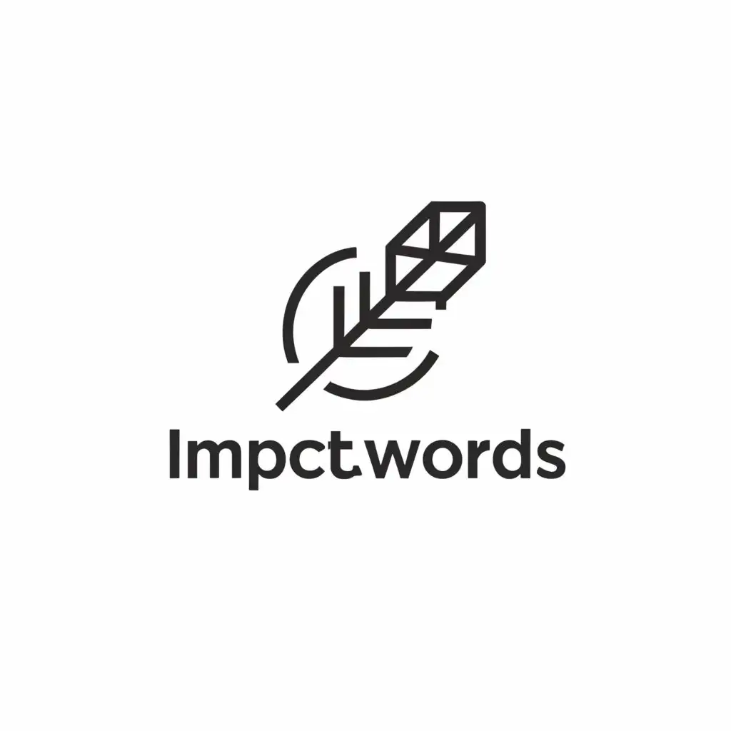 a logo design,with the text "ImpactWords", main symbol:Copywriting,Minimalistic,be used in Travel industry,clear background
