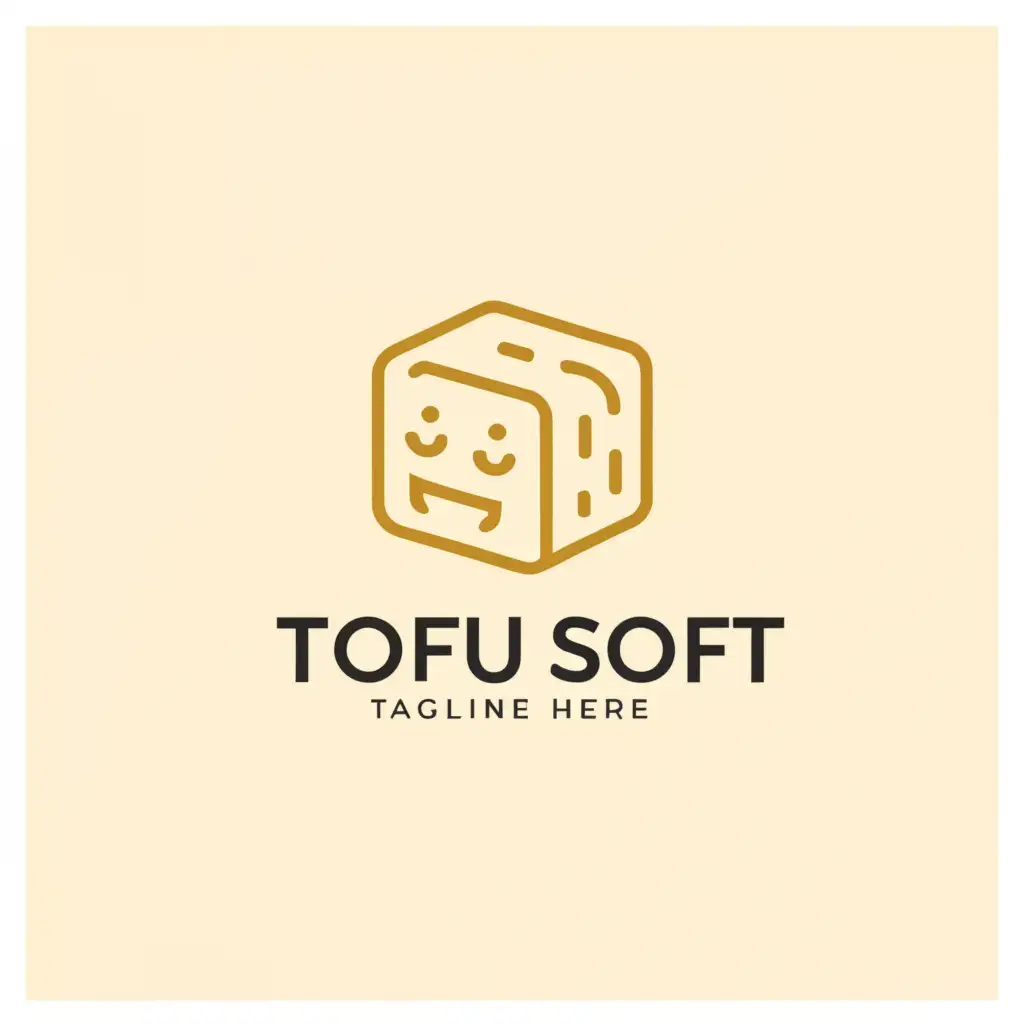 a logo design,with the text "Tofu Soft", main symbol:Silk Tofu,Minimalistic,be used in Restaurant industry,clear background